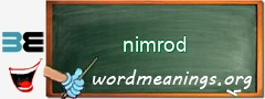 WordMeaning blackboard for nimrod